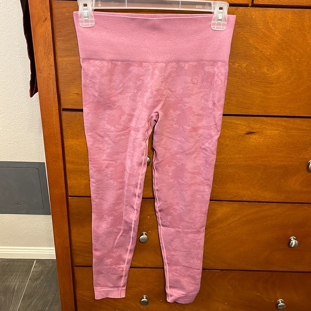 Gymshark Adapt camo seamless leggings- Dusty pink